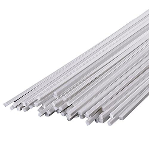 ABS-Vierkantstangen, Seitenlänge 1,5–5 mm, for Architekturmodellbau, DIY, weiß, Länge 500 mm/3 x 3 x 500 mm (35 Stück)(1.5X1.5X500Mm (60Pcs)) von SDAZHX