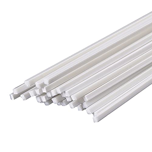ABS-Vierkantstangen, Seitenlänge 1,5–5 mm, for Architekturmodellbau, DIY, weiß, Länge 500 mm/3 x 3 x 500 mm (35 Stück)(3X3X500Mm (35Pcs)) von SDAZHX