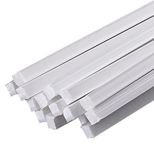 ABS-Vierkantstangen, Seitenlänge 1,5–5 mm, for Architekturmodellbau, DIY, weiß, Länge 500 mm/3 x 3 x 500 mm (35 Stück)(5X5X500Mm (15Pcs)) von SDAZHX