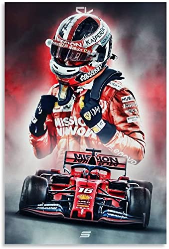 1000 Teile Puzzle F1 Poster Charles Leclerc Rennplakat Holz Puzzle Erwachsene Stress Freisetzung Spiel 1000 Piece 29.5x19.6inch(75x50cm) Kein Rahmen von SDDLW1990