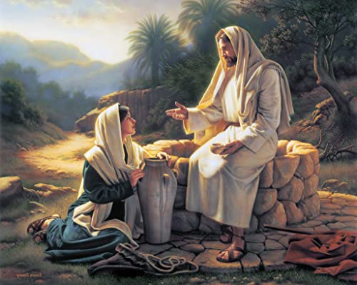 Puzzle für 500 Teile Jesus spricht mit Einer Samariterin Holz Puzzlespiel Erwachsenen und Kinder Puzzle Poster 500 Piece 20.4x15inch(52x38cm) Kein Rahmen von SDDLW1990