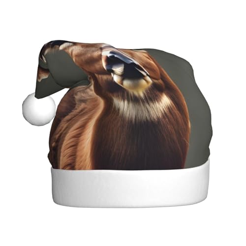 Beauty Deer Weihnachtsmütze, Plüschstoff, Weihnachtsmannmütze für Weihnachten, Kostüm, Party und Urlaub, 1 Packung Beauty Deer Weihnachtsmütze, Plüschstoff, Weihnachtsmannmütze für Weihnachten, Kostüm, Party und Urlaub, 1 Packung von SDEGTHO
