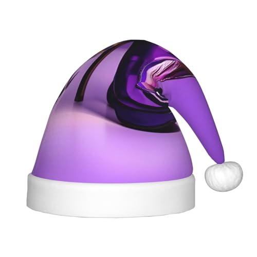 Elegante violette High Heels mit Lippenstift, 1 Packung Weihnachtsmützen, Plüsch-Weihnachtsmannmütze für Teenager, Weihnachtskostüm, Party und Feiertagsveranstaltung von SDEGTHO