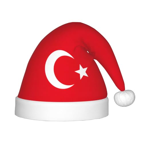 Flagge der Türkei, 1 Packung Weihnachtsmütze, Plüsch-Weihnachtsmannmütze für Teenager, Weihnachtskostüm, Party und Feiertagsveranstaltung Flagge der Türkei, 1 Packung Weihnachtsmütze, Plüsch-Weihnachtsmannmütze für Teenager, Weihnachtskostüm, Party und Feiertagsveranstaltung von SDEGTHO