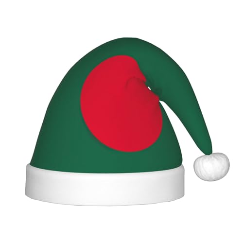 Flagge von Bangladesch 1 Packung Weihnachtsmützen Plüsch Nikolausmütze für Jugendliche Weihnachten Kostüm Party und Urlaub Event Flagge von Bangladesch 1 Packung Weihnachtsmützen Plüsch Nikolausmütze für Jugendliche Weihnachten Kostüm Party und Urlaub Event von SDEGTHO