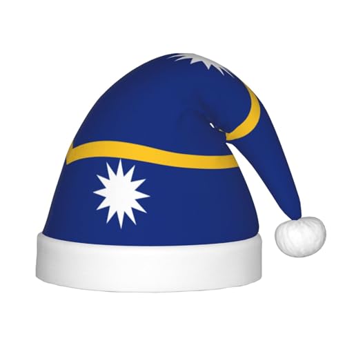 Flagge von Nauru, 1 Packung Weihnachtsmützen, Plüsch-Weihnachtsmannmütze für Teenager, Weihnachtskostüm, Party und Feiertagsveranstaltung Flagge von Nauru, 1 Packung Weihnachtsmützen, Plüsch-Weihnachtsmannmütze für Teenager, Weihnachtskostüm, Party und Feiertagsveranstaltung von SDEGTHO