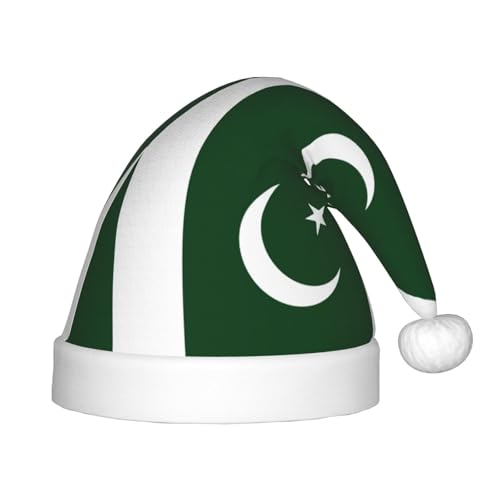 Flagge von Pakistan, 1 Packung Weihnachtsmützen, Plüsch-Weihnachtsmannmütze für Teenager, Weihnachtskostüm, Party und Feiertagsveranstaltung von SDEGTHO