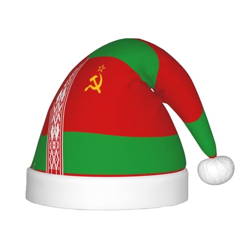Flagge von Weißrussland, 1 Packung Weihnachtsmützen, Plüsch-Weihnachtsmannmütze für Teenager, Weihnachtskostüm, Party und Feiertagsveranstaltung Flagge von Weißrussland, 1 Packung Weihnachtsmützen, Plüsch-Weihnachtsmannmütze für Teenager, Weihnachtskostüm, Party und Feiertagsveranstaltung von SDEGTHO