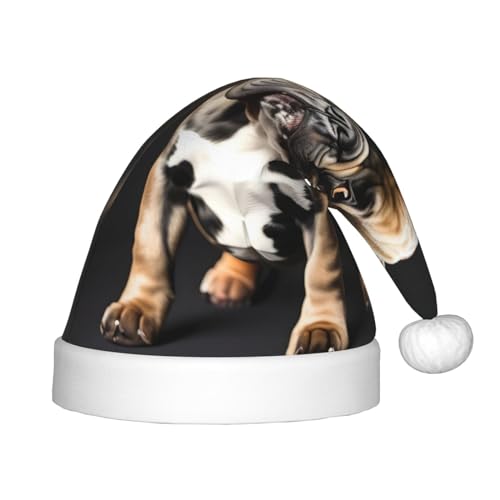 Lange Ohren Französische Bulldogge 1 Packung Weihnachtsmützen Plüsch Nikolausmütze für Jugendliche Weihnachten Kostüm Party und Urlaub Event von SDEGTHO