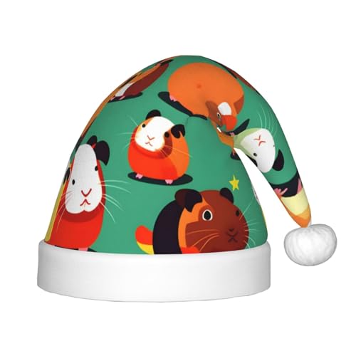 Niedliche Meerschweinchen-Weihnachtsmütze, Plüsch-Weihnachtsmütze für Teenager, Weihnachtskostüm, Party und Feiertagsveranstaltung, 1 Stück von SDEGTHO