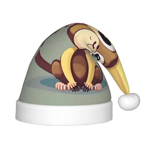 Niedlicher Affe, 1 Packung Weihnachtsmützen, Plüsch-Weihnachtsmannmütze für Teenager, Weihnachtskostüm, Party und Feiertags-Event Niedlicher Affe, 1 Packung Weihnachtsmützen, Plüsch-Weihnachtsmannmütze für Teenager, Weihnachtskostüm, Party und Feiertags-Event von SDEGTHO