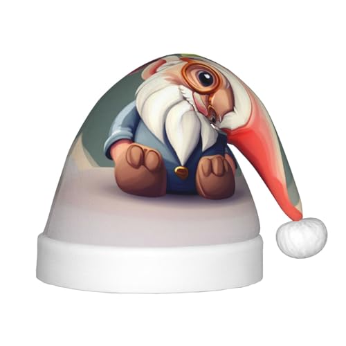 Niedlicher Zwerg 1 Packung Weihnachtsmützen Plüsch Nikolausmütze für Jugendliche Weihnachten Kostüm Party und Urlaub Event von SDEGTHO