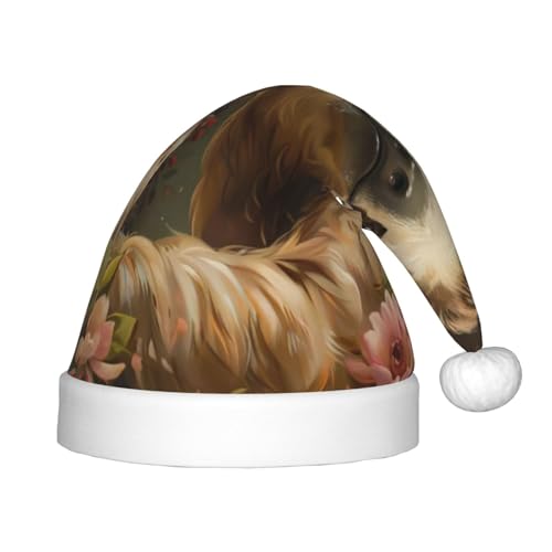 Niedliches Faultier 1 Packung Weihnachtsmützen Plüsch Weihnachtsmannmütze für Jugendliche Weihnachten Kostüm Party und Urlaub Event von SDEGTHO