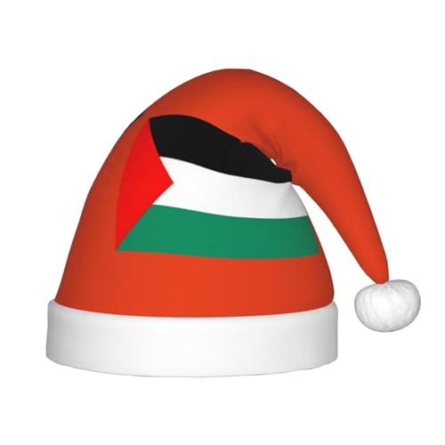 Palästina-Flagge, 1 Stück, Weihnachtsmütze, Plüsch-Weihnachtsmannmütze für Teenager, Weihnachtskostüm, Party und Feiertagsveranstaltung von SDEGTHO