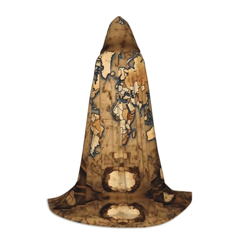SDEGTHO Alte gebeizte Weltkarte Halloween Kapuzenumhang Langer Kapuzenumhang Karneval Umhang Kostüme Kapuzenumhang Maskerade SDEGTHO Alte gebeizte Weltkarte Halloween Kapuzenumhang Langer Kapuzenumhang Karneval Umhang Kostüme Kapuzenumhang Maskerade von SDEGTHO