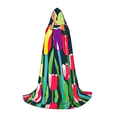 SDEGTHO Bunte Tulpen Halloween Kapuzenumhang lange Kapuzenumhang Karneval Umhang Kostüme Kapuzenumhang Maskerade SDEGTHO Bunte Tulpen Halloween Kapuzenumhang lange Kapuzenumhang Karneval Umhang Kostüme Kapuzenumhang Maskerade von SDEGTHO