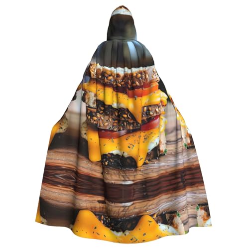 SDEGTHO Cheese Sandwiches Kapuzenumhang für Erwachsene, Halloween-Hexenkostüm für Damen und Herren, Cosplay-Kostüme SDEGTHO Cheese Sandwiches Kapuzenumhang für Erwachsene, Halloween-Hexenkostüm für Damen und Herren, Cosplay-Kostüme von SDEGTHO