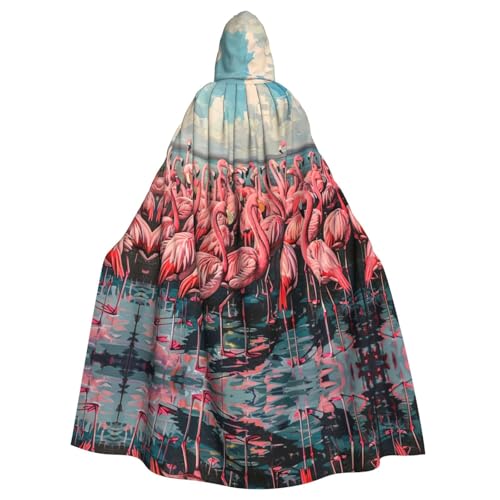 SDEGTHO Flamingo Kapuzenumhang für Erwachsene, Halloween-Hexenkostüm für Damen und Herren, Cosplay-Kostüme SDEGTHO Flamingo Kapuzenumhang für Erwachsene, Halloween-Hexenkostüm für Damen und Herren, Cosplay-Kostüme von SDEGTHO