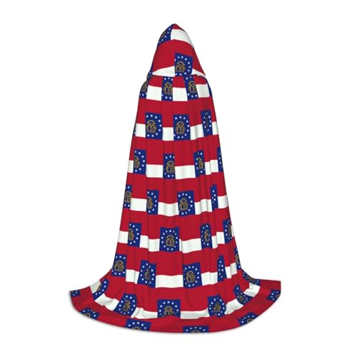 SDEGTHO Georgia State Flag Halloween Hooded Cloak Long Hooded Cloak Carnivals Cloak Costumes Hooded Cape Maskerade SDEGTHO Georgia State Flag Halloween Hooded Cloak Long Hooded Cloak Carnivals Cloak Costumes Hooded Cape Maskerade von SDEGTHO