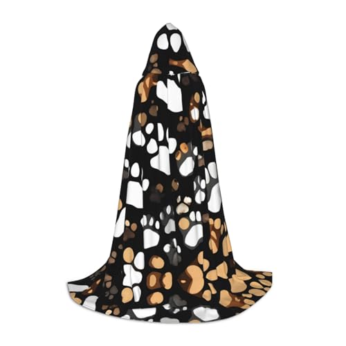 SDEGTHO Halloween-Kapuzenumhang mit Hundepfotenabdruck, langer Kapuzenumhang für Karneval, Kostüme, Kapuzenumhang, Maskerade SDEGTHO Halloween-Kapuzenumhang mit Hundepfotenabdruck, langer Kapuzenumhang für Karneval, Kostüme, Kapuzenumhang, Maskerade von SDEGTHO