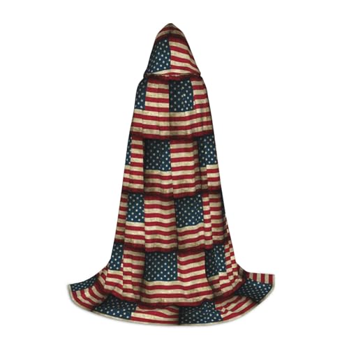 SDEGTHO Halloween-Kapuzenumhang mit amerikanischer Flagge, langer Kapuzenumhang, Karneval, Kostüme, Kapuzenumhang, Maskerade SDEGTHO Halloween-Kapuzenumhang mit amerikanischer Flagge, langer Kapuzenumhang, Karneval, Kostüme, Kapuzenumhang, Maskerade von SDEGTHO
