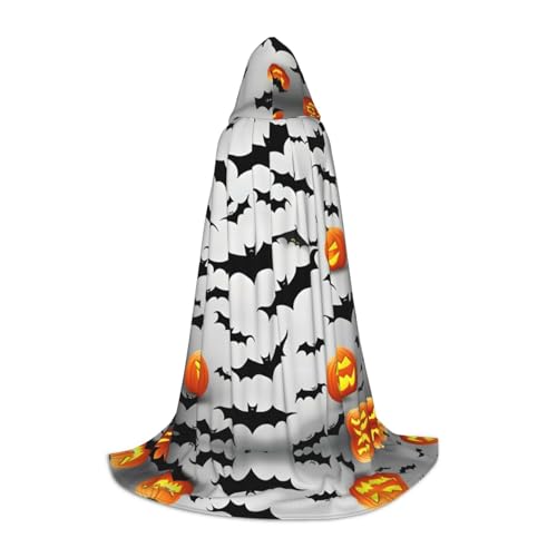 SDEGTHO Halloween-Umhang mit fliegenden Fledermäusen, langer Kapuzenumhang, Karneval, Kostüme, Kapuzenumhang, Maskerade von SDEGTHO