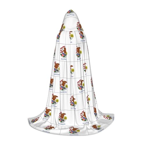 SDEGTHO Illinois State Flag Halloween Kapuzenumhang Langer Kapuzenumhang Karneval Umhang Kostüme Kapuzenumhang Maskerade SDEGTHO Illinois State Flag Halloween Kapuzenumhang Langer Kapuzenumhang Karneval Umhang Kostüme Kapuzenumhang Maskerade von SDEGTHO