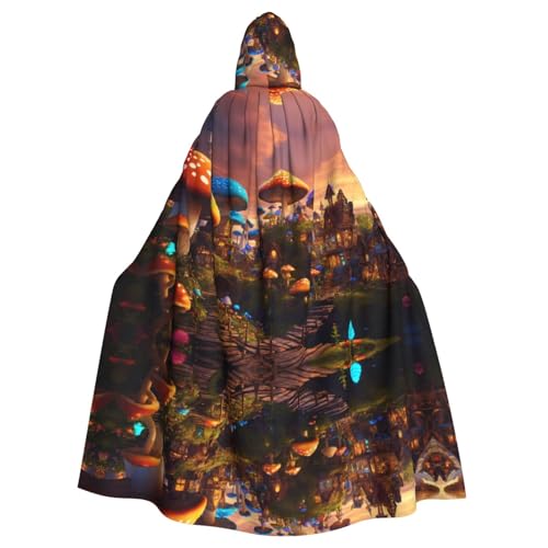 SDEGTHO Magic Mushroom Kapuzenumhang für Erwachsene, Halloween-Hexenkostüm für Männer und Frauen, Cosplay-Kostüme von SDEGTHO