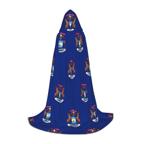 SDEGTHO Michigan State Flag Halloween Kapuzenumhang Langer Kapuzenumhang Karneval Umhang Kostüme Kapuzenumhang Maskerade SDEGTHO Michigan State Flag Halloween Kapuzenumhang Langer Kapuzenumhang Karneval Umhang Kostüme Kapuzenumhang Maskerade von SDEGTHO