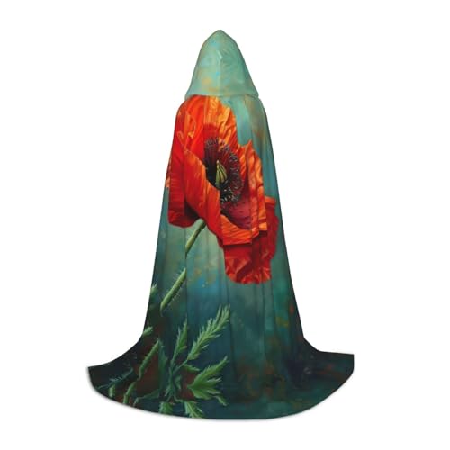 SDEGTHO Mohnblumen-Umhang für Halloween, langer Kapuzenumhang, Karneval, Kostüme, Kapuzenumhang, Maskerade SDEGTHO Mohnblumen-Umhang für Halloween, langer Kapuzenumhang, Karneval, Kostüme, Kapuzenumhang, Maskerade von SDEGTHO