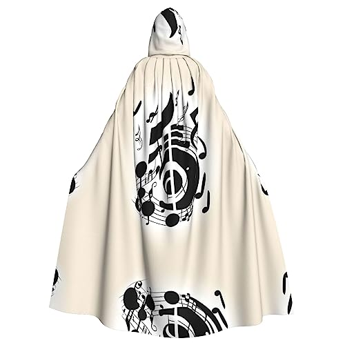 SDEGTHO Musiknoten-Umhang mit Kapuze für Erwachsene, Halloween-Hexenkostüm für Männer und Frauen, Cosplay-Kostüme SDEGTHO Musiknoten-Umhang mit Kapuze für Erwachsene, Halloween-Hexenkostüm für Männer und Frauen, Cosplay-Kostüme von SDEGTHO
