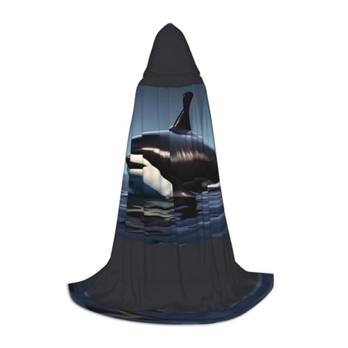 SDEGTHO Orca Killer-Wal-Druck, Halloween-Kapuzenumhang, langer Kapuzenumhang, Karneval, Umhang, Kostüme, Kapuzenumhang, Maskerade SDEGTHO Orca Killer-Wal-Druck, Halloween-Kapuzenumhang, langer Kapuzenumhang, Karneval, Umhang, Kostüme, Kapuzenumhang, Maskerade von SDEGTHO