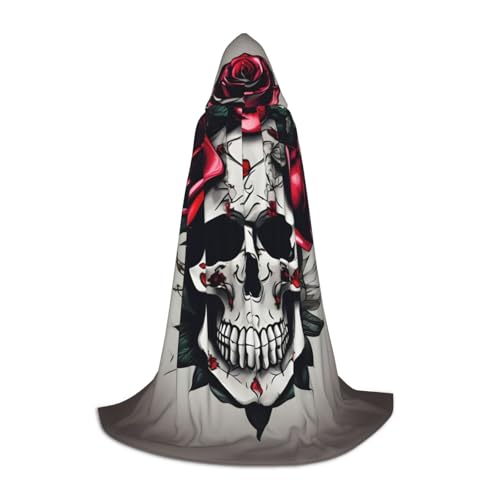 SDEGTHO Roter Rosen-Totenkopf-Umhang mit Kapuze, langer Kapuzenumhang, Karneval, Kostüme, Kapuzenumhang, Maskerade SDEGTHO Roter Rosen-Totenkopf-Umhang mit Kapuze, langer Kapuzenumhang, Karneval, Kostüme, Kapuzenumhang, Maskerade von SDEGTHO