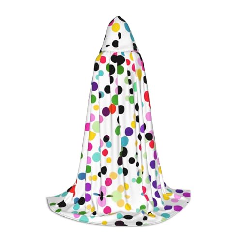 SDEGTHO Twister Polka Dots Halloween Kapuzenumhang Langer Kapuzenumhang Karneval Umhang Kostüme Kapuzenumhang Maskerade von SDEGTHO