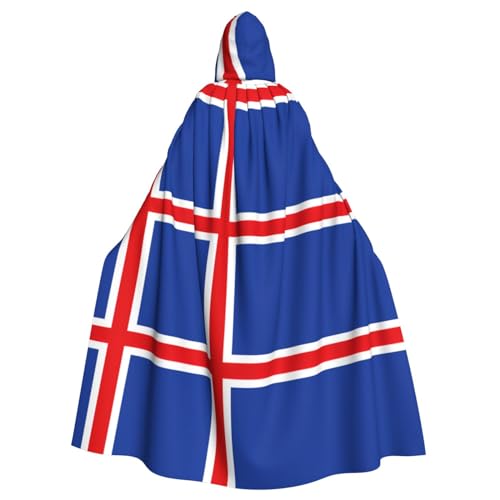 SDEGTHO Umhang mit Kapuze für Erwachsene, Motiv: Flagge Islands, Halloween-Hexenkostüm für Damen und Herren, Cosplay-Kostüme SDEGTHO Umhang mit Kapuze für Erwachsene, Motiv: Flagge Islands, Halloween-Hexenkostüm für Damen und Herren, Cosplay-Kostüme von SDEGTHO