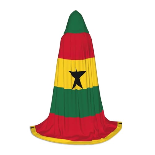 SDEGTHO Umhang mit Kapuze und Flagge von Ghana, langer Kapuzenumhang, Karneval, Kostüme, Kapuzenumhang, Maskerade SDEGTHO Umhang mit Kapuze und Flagge von Ghana, langer Kapuzenumhang, Karneval, Kostüme, Kapuzenumhang, Maskerade von SDEGTHO