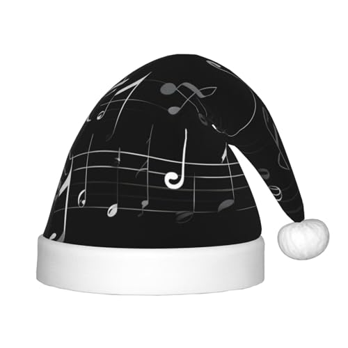 Schwarze Musiknoten 1 Packung Weihnachtsmützen Plüsch Weihnachtsmannmütze für Jugendliche Weihnachten Kostüm Party und Urlaub Event Schwarze Musiknoten 1 Packung Weihnachtsmützen Plüsch Weihnachtsmannmütze für Jugendliche Weihnachten Kostüm Party und Urlaub Event von SDEGTHO