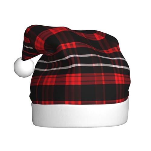Weihnachtsmütze aus Plüschstoff, Rot und Schwarz, 1 Stück, für Weihnachten, Kostümparty und Feiertagsveranstaltungen Weihnachtsmütze aus Plüschstoff, Rot und Schwarz, 1 Stück, für Weihnachten, Kostümparty und Feiertagsveranstaltungen von SDEGTHO
