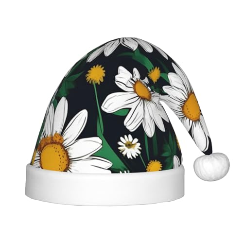 Weihnachtsmütze mit Blumenmuster, Gänseblümchen, Plüsch, Weihnachtsmannmütze für Teenager, Weihnachten, Kostüm, Party und Urlaub, Event, 1 Stück Weihnachtsmütze mit Blumenmuster, Gänseblümchen, Plüsch, Weihnachtsmannmütze für Teenager, Weihnachten, Kostüm, Party und Urlaub, Event, 1 Stück von SDEGTHO
