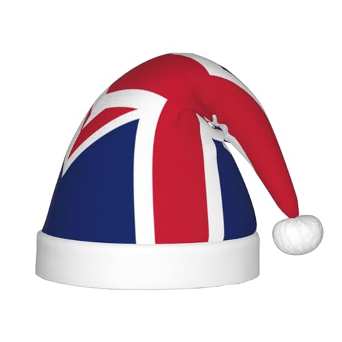 Weihnachtsmütze mit britischer Flagge, Plüsch-Weihnachtsmannmütze für Teenager, Weihnachten, Kostüm, Party und Urlaub, 1 Stück Weihnachtsmütze mit britischer Flagge, Plüsch-Weihnachtsmannmütze für Teenager, Weihnachten, Kostüm, Party und Urlaub, 1 Stück von SDEGTHO