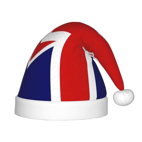 Weihnachtsmütze mit englischer Flagge, Plüsch-Weihnachtsmannmütze für Teenager, Weihnachtskostüm, Party und Urlaub, 1 Stück Weihnachtsmütze mit englischer Flagge, Plüsch-Weihnachtsmannmütze für Teenager, Weihnachtskostüm, Party und Urlaub, 1 Stück von SDEGTHO