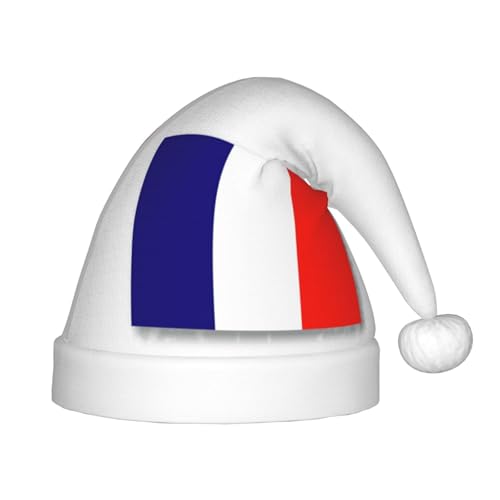Weihnachtsmütze mit französischer Flagge, Plüsch, Weihnachtsmannmütze für Teenager, Weihnachten, Kostüm, Party und Urlaub, 1 Stück Weihnachtsmütze mit französischer Flagge, Plüsch, Weihnachtsmannmütze für Teenager, Weihnachten, Kostüm, Party und Urlaub, 1 Stück von SDEGTHO