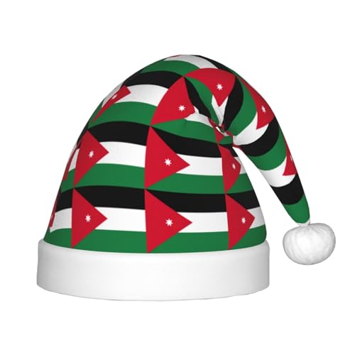 Weihnachtsmütze mit jordanischer Flagge, Plüsch-Weihnachtsmannmütze für Teenager, Weihnachten, Kostüm, Party und Urlaub, 1 Stück Weihnachtsmütze mit jordanischer Flagge, Plüsch-Weihnachtsmannmütze für Teenager, Weihnachten, Kostüm, Party und Urlaub, 1 Stück von SDEGTHO