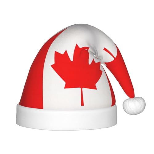 Weihnachtsmütze mit kanadischer Flagge, Plüsch, Weihnachtsmannmütze für Teenager, Weihnachten, Kostüm, Party und Urlaub, 1 Stück Weihnachtsmütze mit kanadischer Flagge, Plüsch, Weihnachtsmannmütze für Teenager, Weihnachten, Kostüm, Party und Urlaub, 1 Stück von SDEGTHO