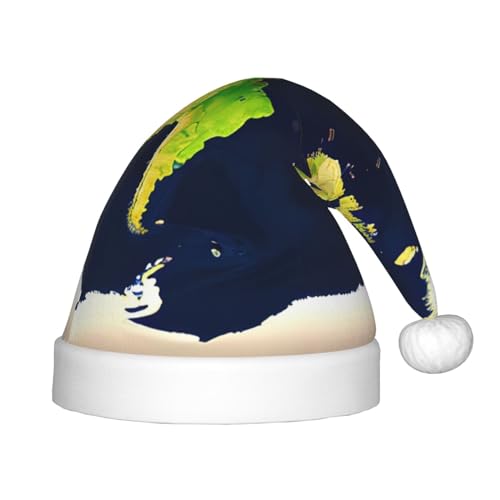 Weltkarte 1 Packung Weihnachtsmützen Plüsch Nikolausmütze für Jugendliche Weihnachten Kostüm Party und Urlaub Event von SDEGTHO