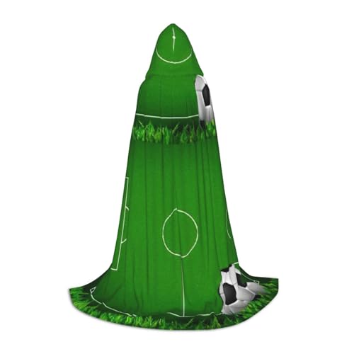 Grünes Grasfeld, Fußballspielplatz, Balldruck, Karnevals-Thema, Dekoration, Kapuzenumhang für Hexenkostüm, Vampir, Rollenspiel, Halloween Grünes Grasfeld, Fußballspielplatz, Balldruck, Karnevals-Thema, Dekoration, Kapuzenumhang für Hexenkostüm, Vampir, Rollenspiel, Halloween von SDFHU