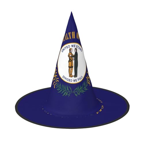 Kentucky State Flag Print Party Hut Halloween Karneval Hexen Hüte für Mottopartys Cosplay Urlaub Dekor von SDFHU