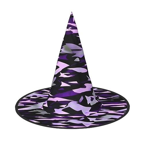 SDFHU Amerikanischer Camouflage-lila Druck, Partyhut, Halloween, Karneval, Hexenhüte für Mottopartys, Cosplay, Urlaubsdekoration SDFHU Amerikanischer Camouflage-lila Druck, Partyhut, Halloween, Karneval, Hexenhüte für Mottopartys, Cosplay, Urlaubsdekoration von SDFHU