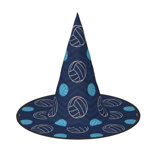 SDFHU Blauer Volleyball-Druck, Partyhut, Halloween, Karneval, Hexenhüte für Mottopartys, Cosplay, Urlaubsdekoration SDFHU Blauer Volleyball-Druck, Partyhut, Halloween, Karneval, Hexenhüte für Mottopartys, Cosplay, Urlaubsdekoration von SDFHU