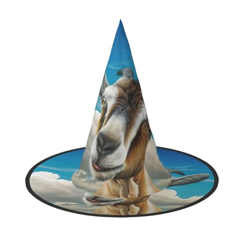 SDFHU Blauer Ziegenaufdruck, Partyhut, Halloween, Karneval, Hexenhüte für Mottopartys, Cosplay, Urlaubsdekoration SDFHU Blauer Ziegenaufdruck, Partyhut, Halloween, Karneval, Hexenhüte für Mottopartys, Cosplay, Urlaubsdekoration von SDFHU